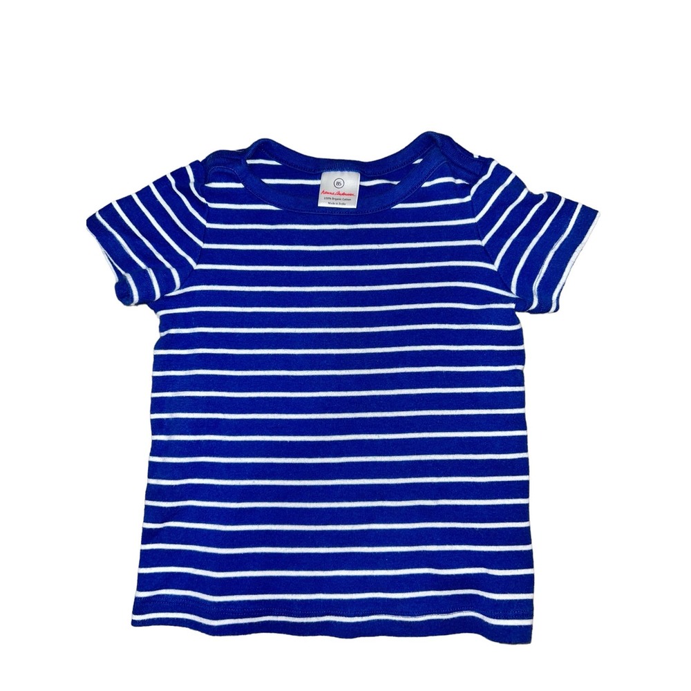 Hanna Andersson Blue Striped Soft Tee